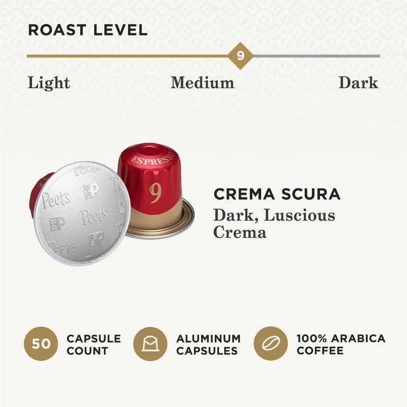 Peet's Coffee Medium Roast Espresso Capsules - Crema Scura - Image 3